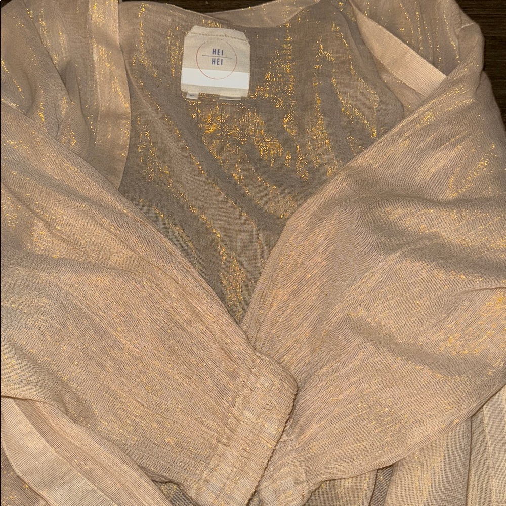 Anthropologie Hei Hei Daybreak metallic kimono jacket - Picture 3 of 5